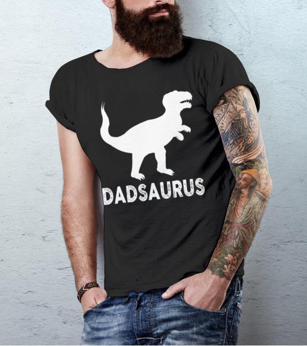 Dadsaurus Dad Dinosaur Men Daddy65 T-Rex T-Shirt