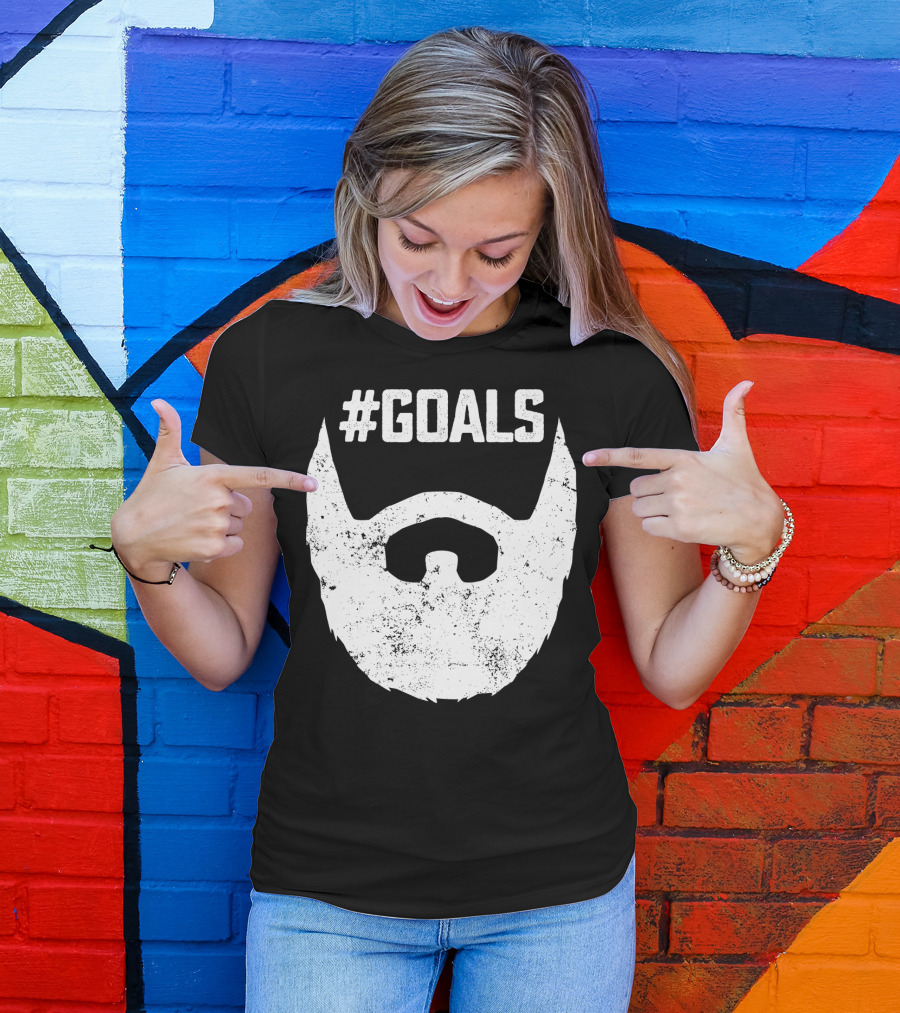Goals Beard For Bearded Dad Husband T-Shirt