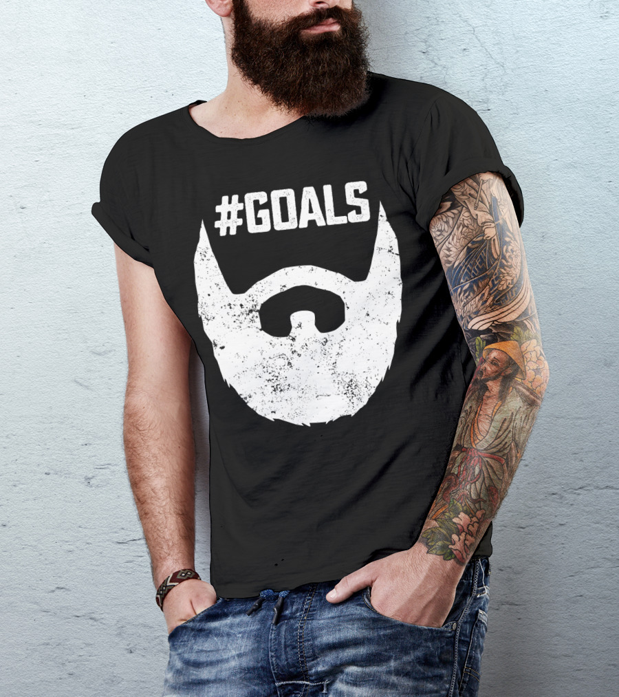 Goals Beard For Bearded Dad Husband T-Shirt