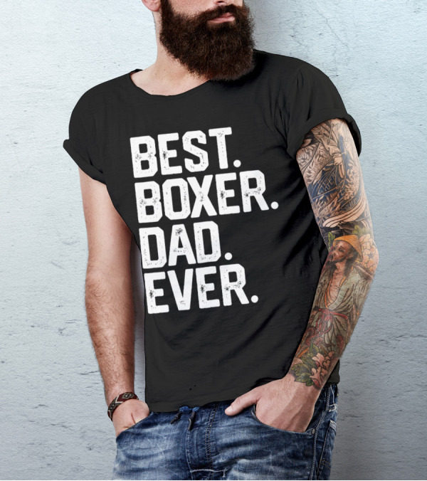 Best Boxer Dad Ever Mens Funny Dog Love Christmas22 T-Shirt