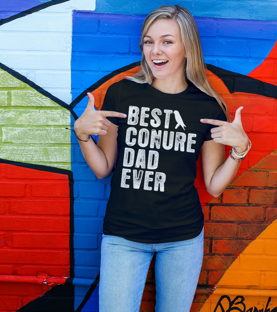 Best Conure Dad Ever Parrot T-Shirt