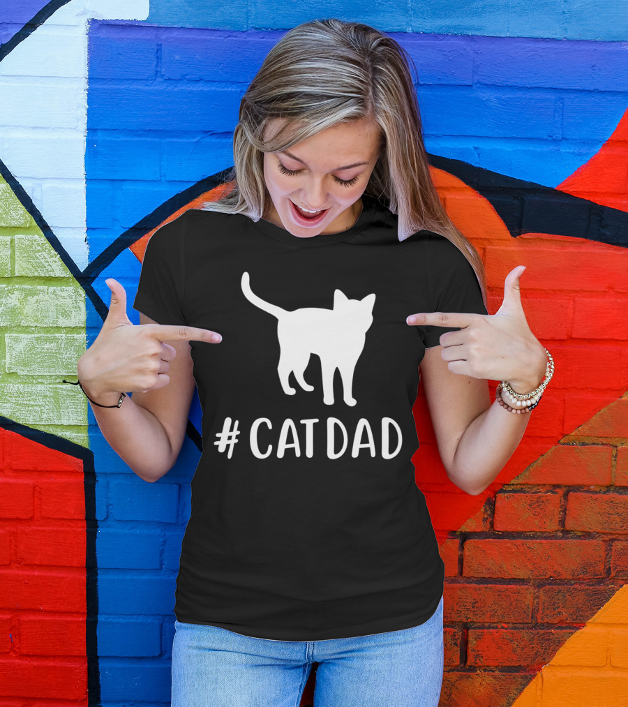 CatDad Family Cat Lover Awesome T-Shirt