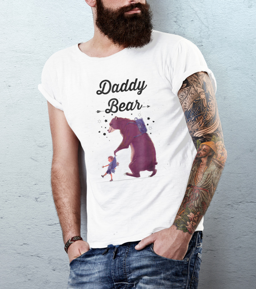 Daddy Bear Camping Papa Mens Dad Father T-Shirt