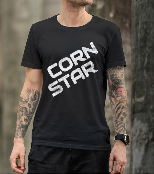 Corn Star Camo Funny Dad Cornhole Beer Toss For Fathers T-Shirt