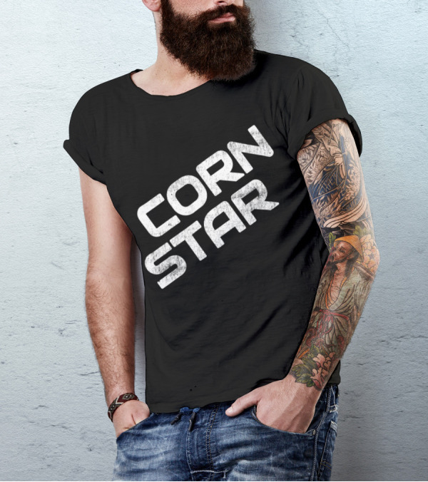 Corn Star Camo Funny Dad Cornhole Beer Toss For Fathers T-Shirt
