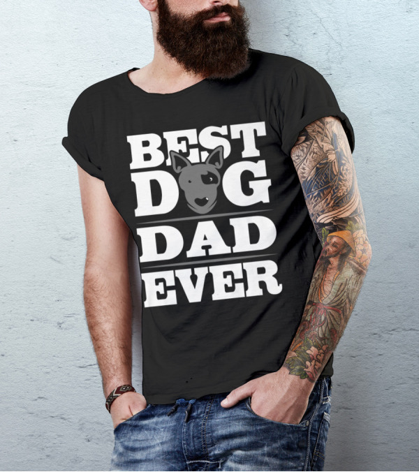 Best Dog Dad Ever Puppy Parent Dog Lover Rescue T-Shirt