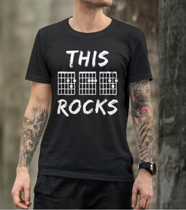 Best Guitar Dad Ever This Rocks Guitar Chord T-Shirt