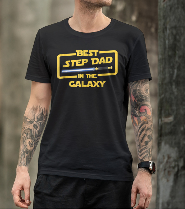 Best Step Dad In The Galaxy Lightsaber T-Shirt