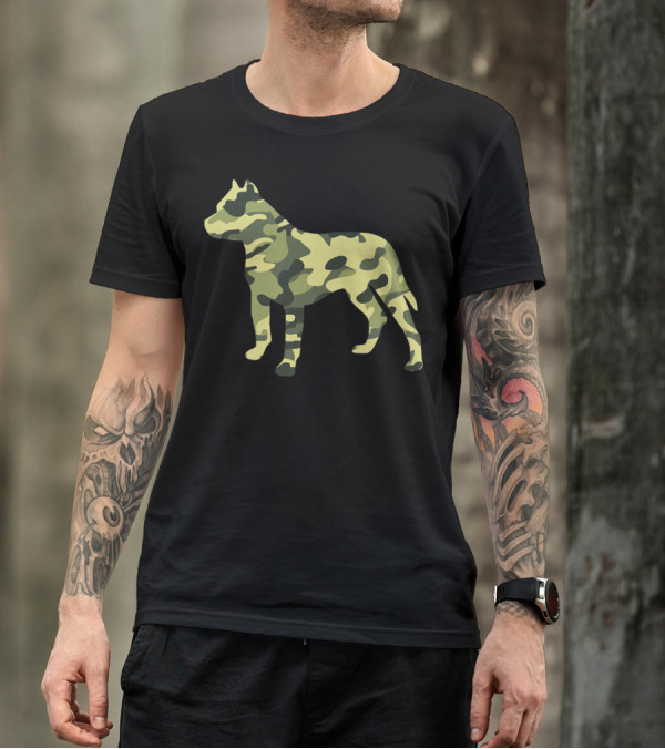 Camouflage Pitbull Mom Pitbull Dad Camo Pit Bull T-Shirt