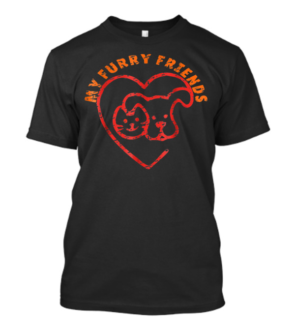 My Furry Friends Cat Mom Dog Dad Love T-Shirt