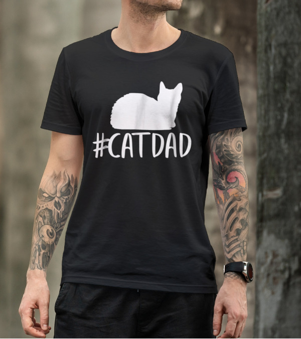 CatDad Funny Hashtag Cat Dad T-Shirt