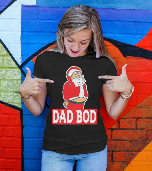 Dad Bod Funny Christmas Santa Belly UglyParty45 T-Shirt