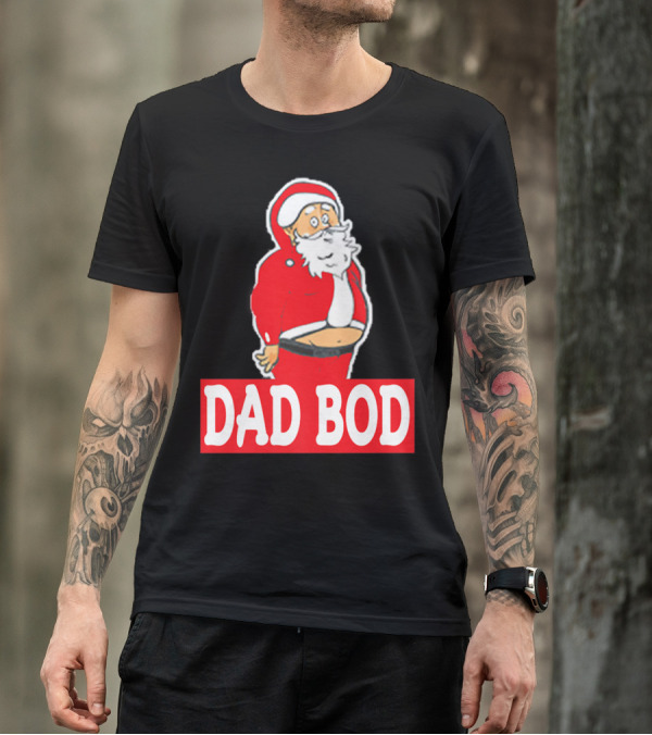 Dad Bod Funny Christmas Santa Belly UglyParty45 T-Shirt
