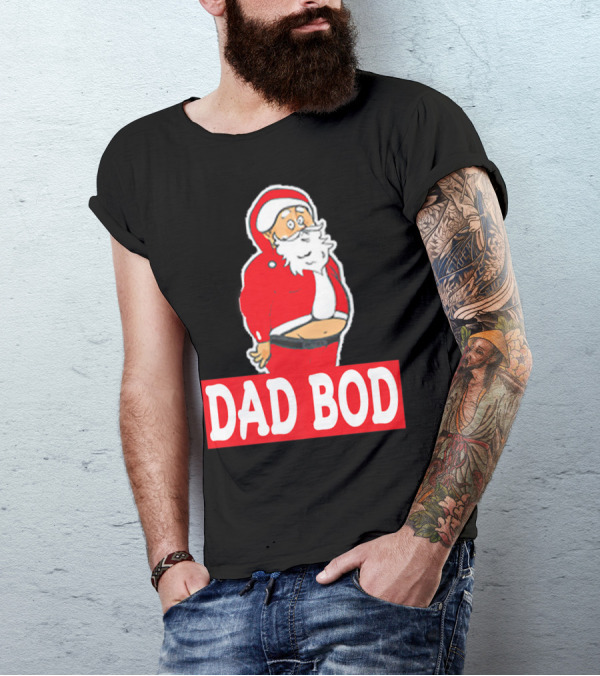 Dad Bod Funny Christmas Santa Belly UglyParty45 T-Shirt