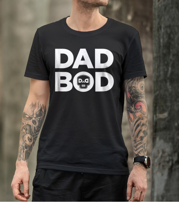 DAD BOD Skull Logo White Rap Merch47 T-Shirt