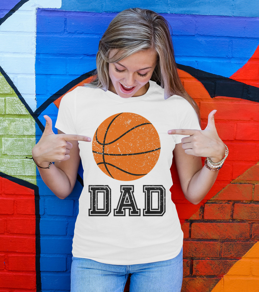 Basketball Dad Vintage Ball T-Shirt