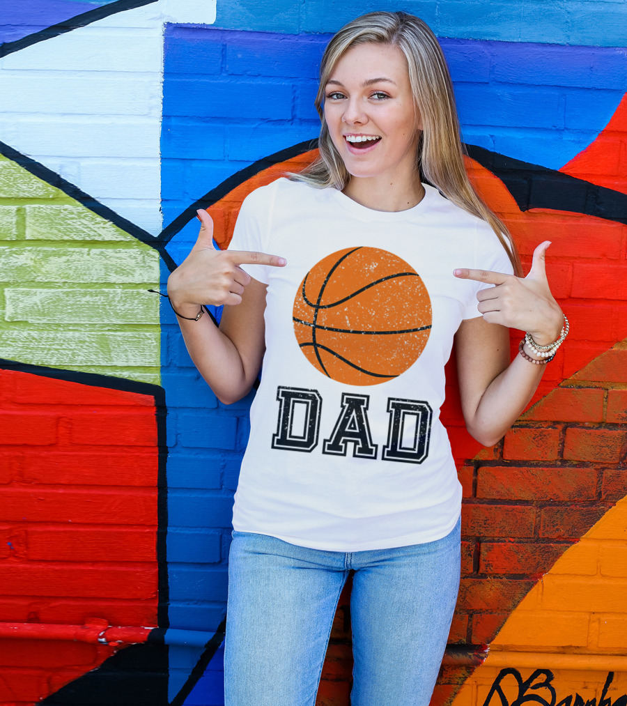 Basketball Dad Vintage Ball T-Shirt