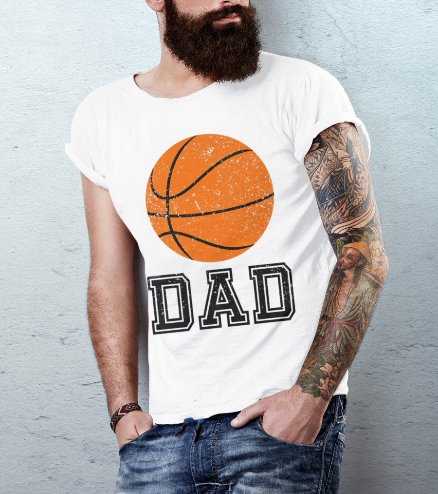 Basketball Dad Vintage Ball T-Shirt