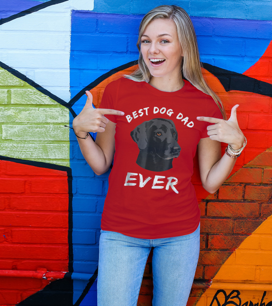 Best Dog Dad Ever Black Lab Retriever T-Shirt