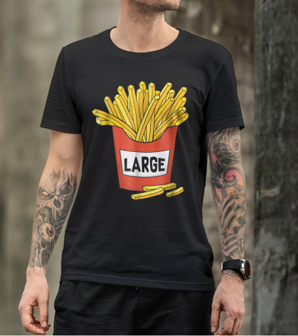 Large Golden French Fries Dad Coolest Big Collection T-Shirt