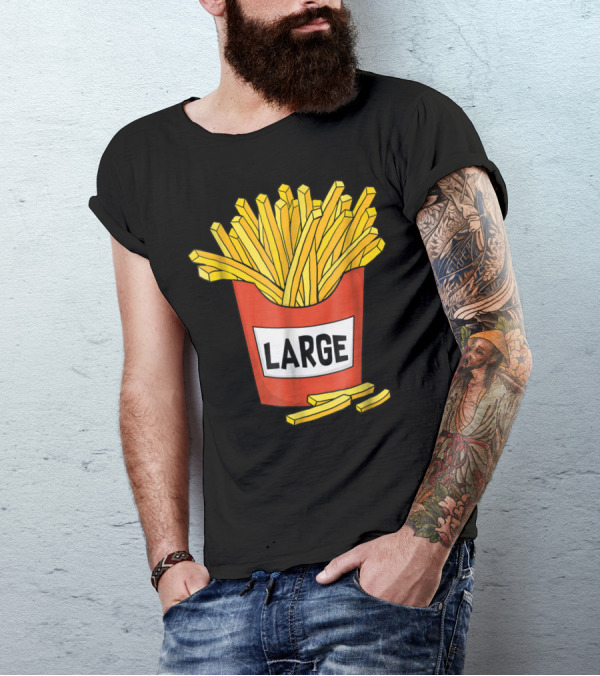 Large Golden French Fries Dad Coolest Big Collection T-Shirt