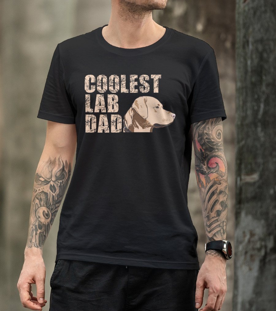 Coolest Lab Dad Dog Labrador Retriever Dad T-Shirt