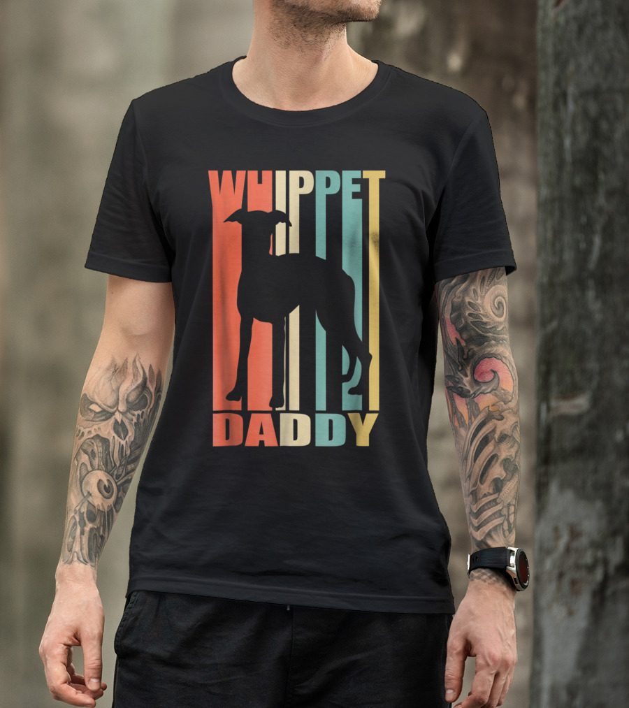 Whippet Daddy Vintage Love Dog56 T-Shirt
