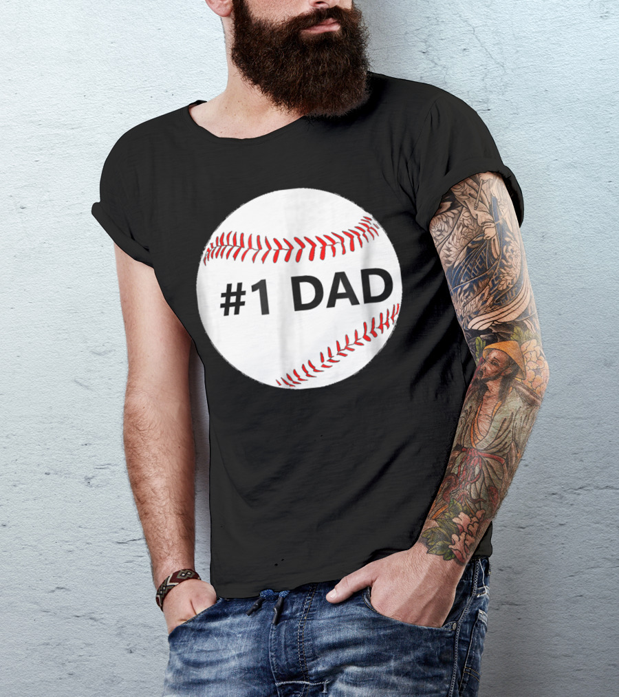 1 Dad Baseball T-Shirt