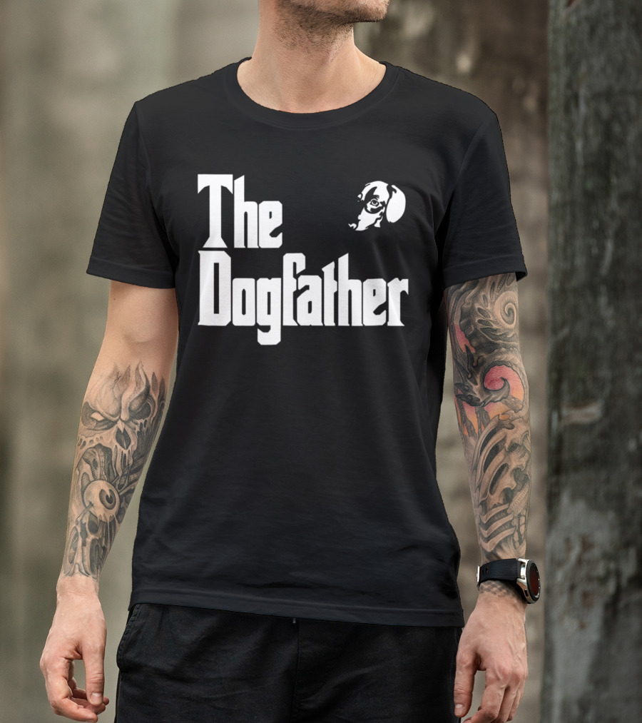 Dachshund Dad The Dogfather Birthday Gift T-Shirt