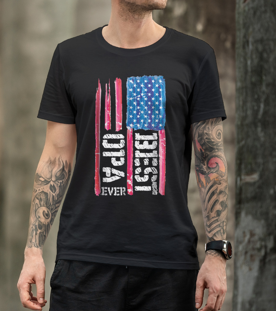 Best Opa Ever Patriotic Distressed American Flag T-Shirt