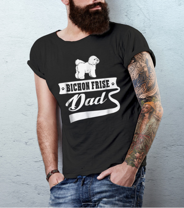 Bichon Frise Dad Mens Animal Dogs T-Shirt