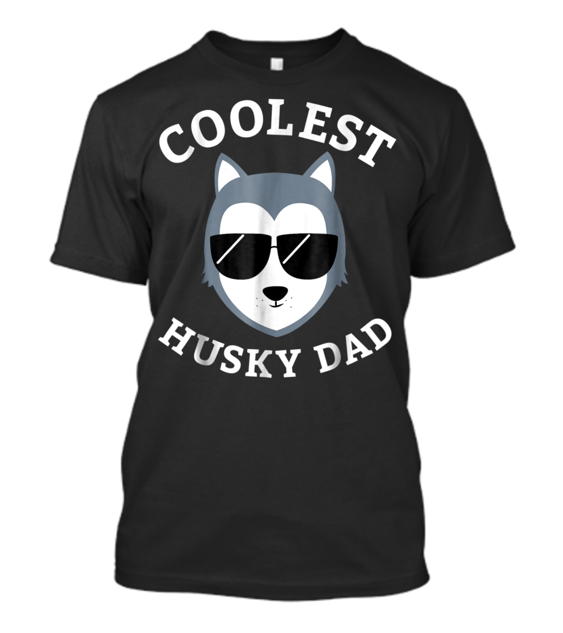 Coolest Husky Dad Wearing Sunglasses T-Shirt