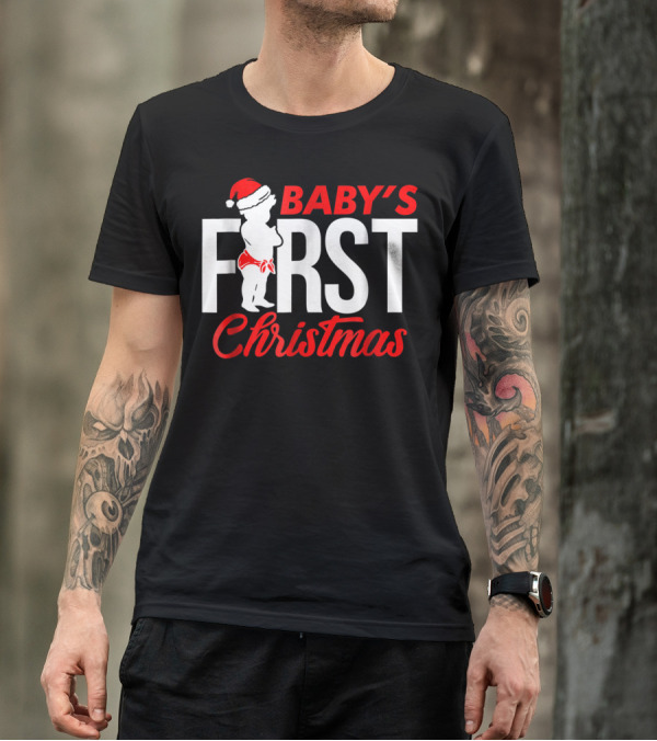 Baby's First Christmas Sister Family Grandma T-Shirt