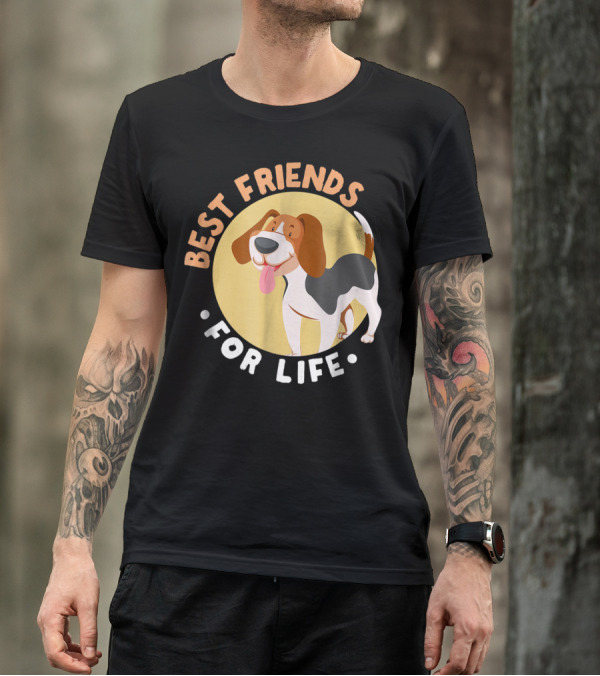 Best Friends For Life Beagle Dad Funny T-Shirt