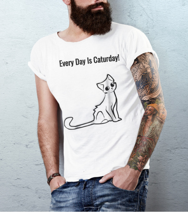 Every Day Is Caturday Cat Lover Cat Mom Dad T-Shirt