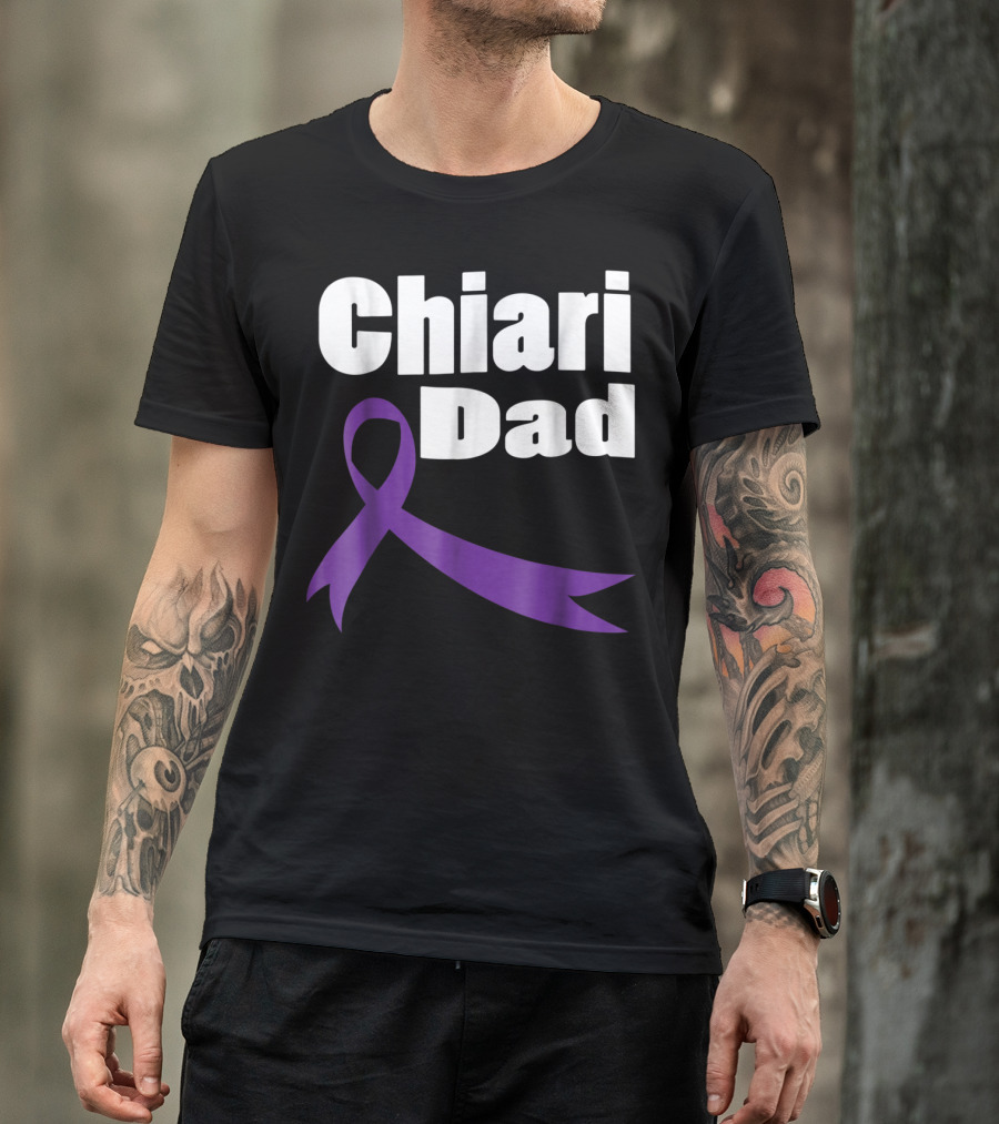 Chiari Malformation Dad Awareness Purple T-Shirt