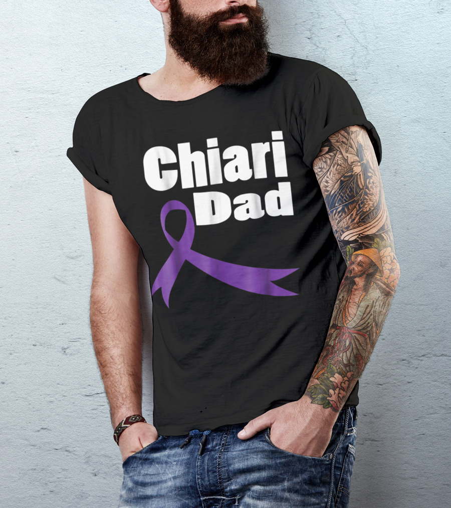 Chiari Malformation Dad Awareness Purple T-Shirt