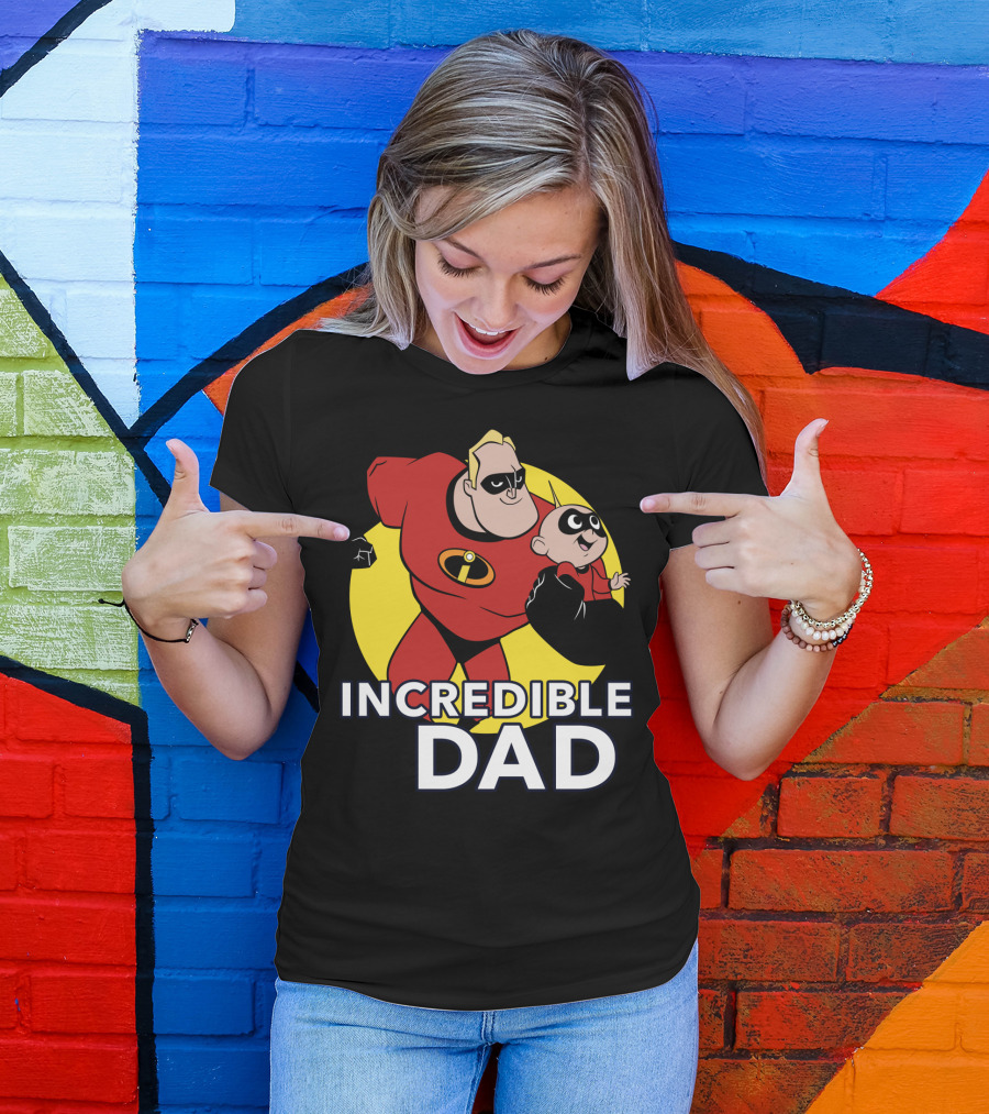 Disney Pixar Incredibles 2 Incredible Dad Jack Jack And Dad T-Shirt