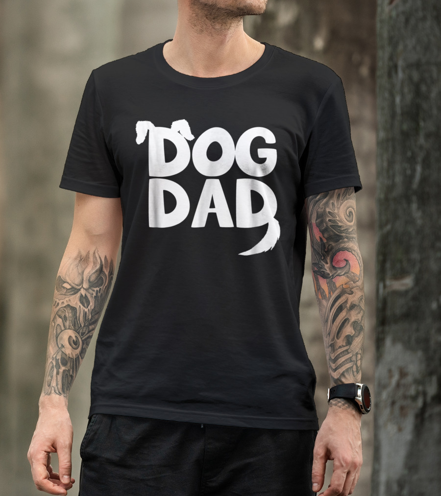 Dog Dad Fun Dog Ears Tail T-Shirt