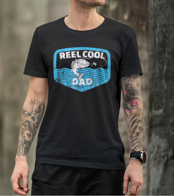 Reel Cool Dad Fathers Day Fishing Fish80 T-Shirt