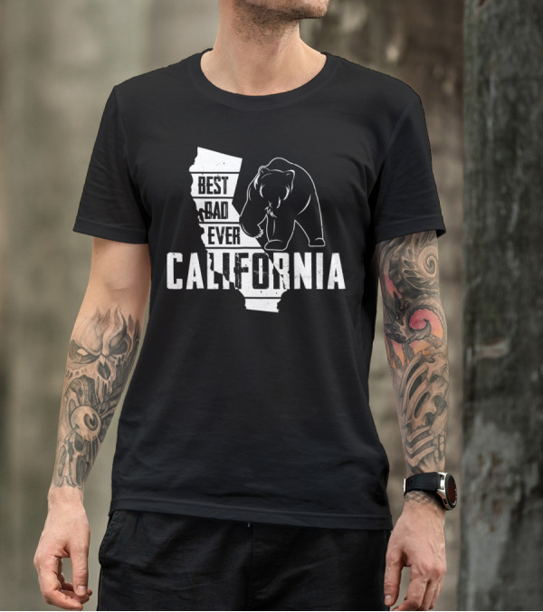 Best Dad Ever California Bear State Pride T-Shirt