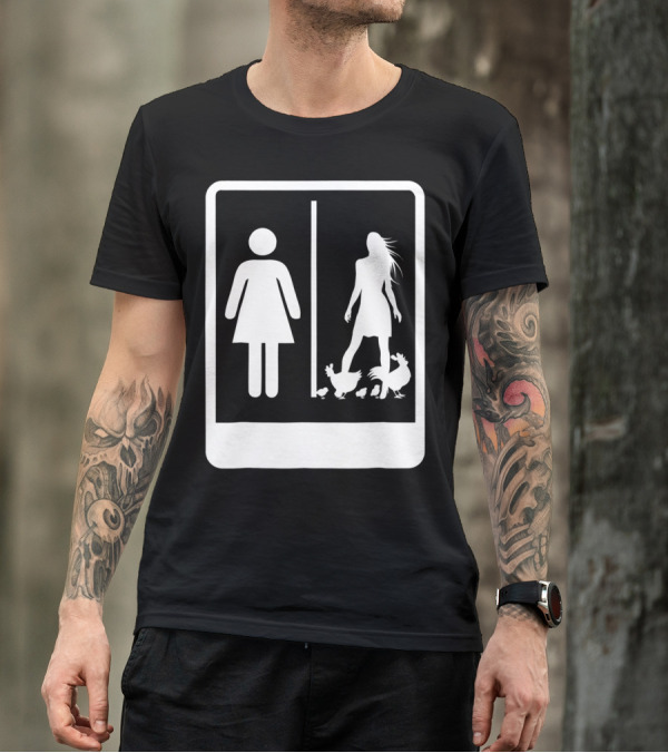 Chicken Dad Funny Rooster My Wife Farmers43 Silhouette Duo With Chickens T-Shirt