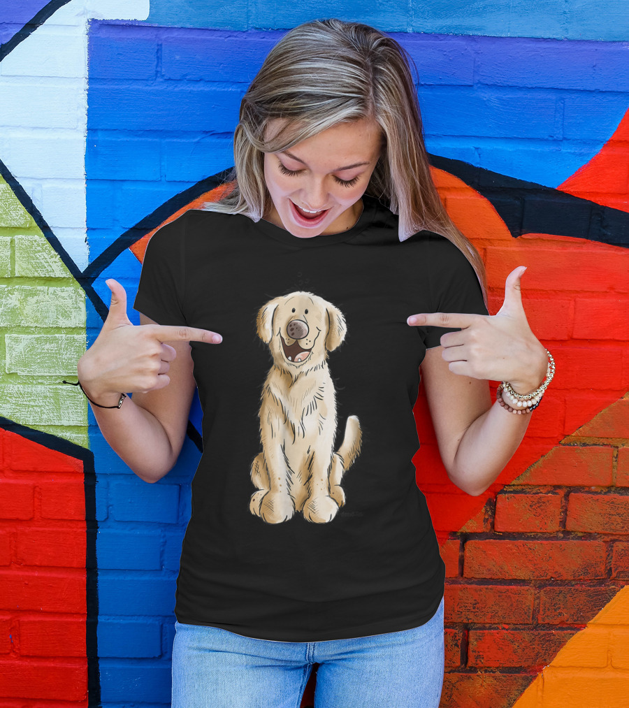 Golden Retriever I Dog Mom Dad Cool T-Shirt