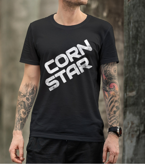 Corn Star Funny Dad Fathers Cornhole Bar Beer Toss Game T-Shirt