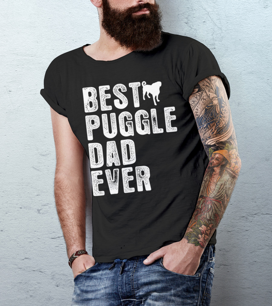 BEST PUGGLE DAD EVER PUG T-Shirt