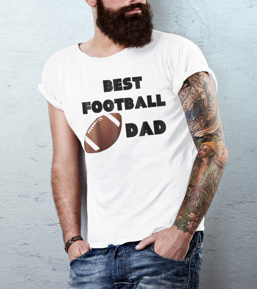 Best Football Dad Novelty Sports Football Dad T-Shirt