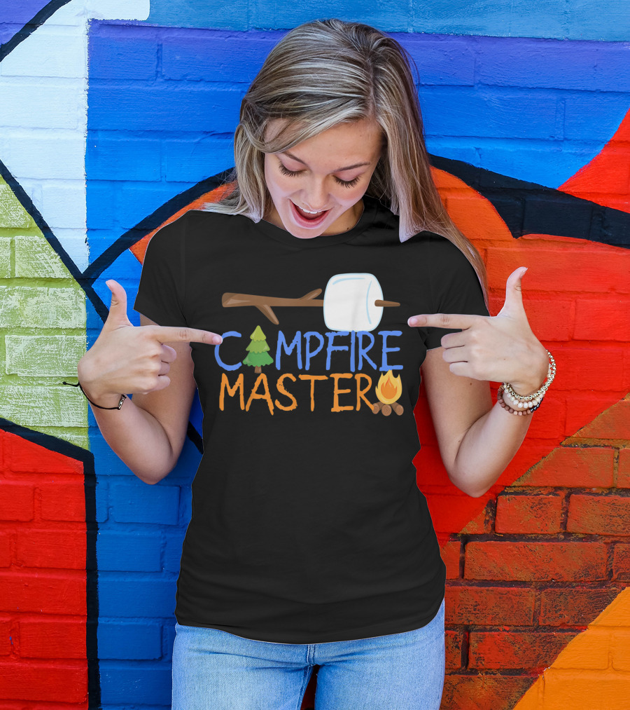 Campfire Master Dad Camping S'Mores Bonfire85 T-Shirt