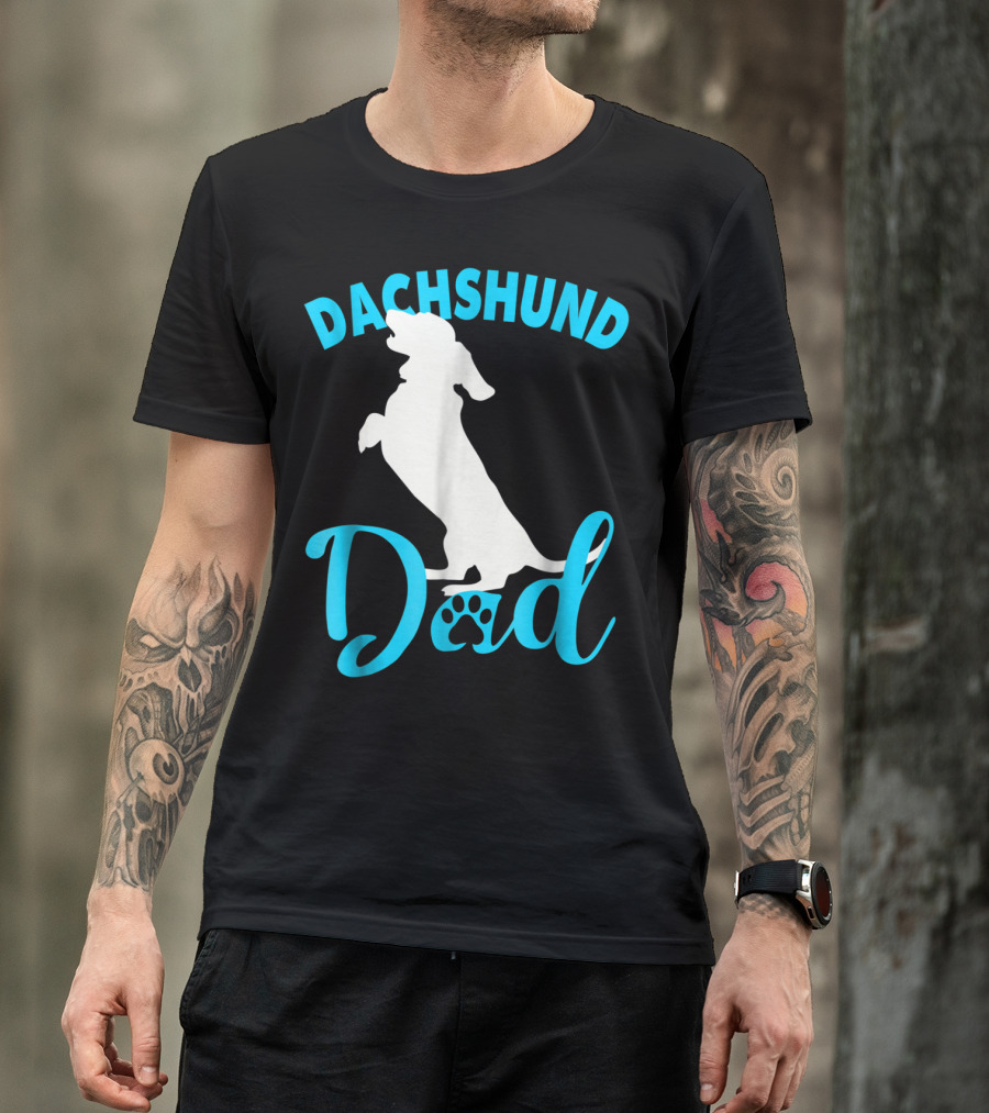 Dachshund Dad Paw Prints T-Shirt