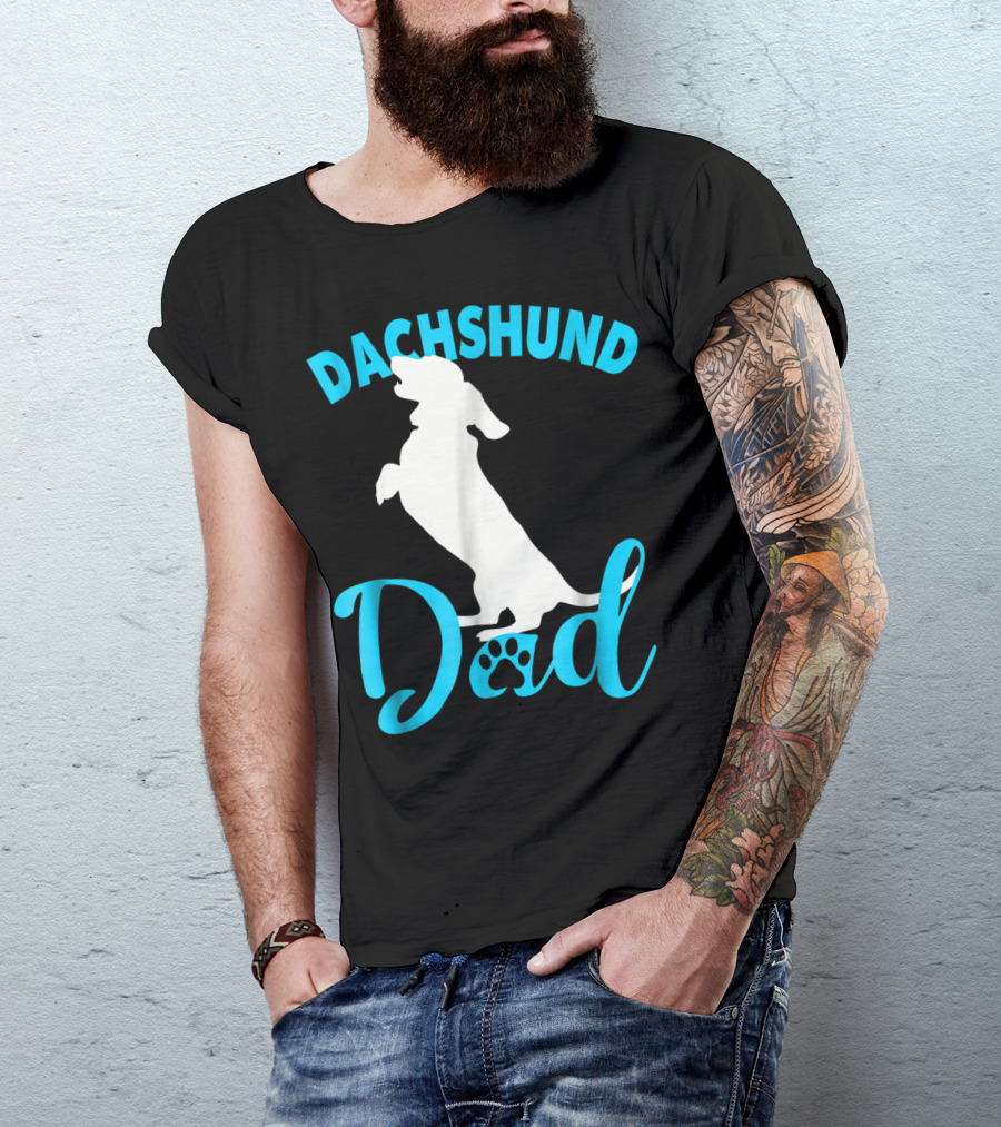 Dachshund Dad Paw Prints T-Shirt