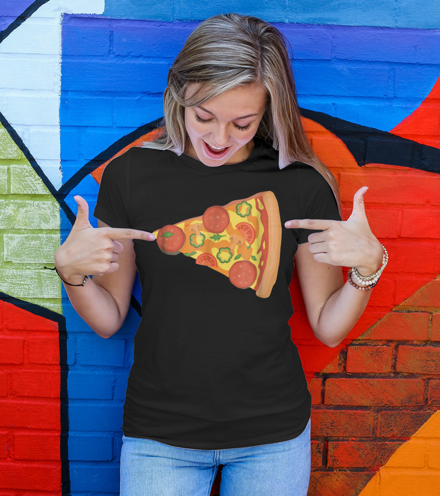 Dad Son Pizza Piece Funny Matching Family 73 Pepperoni Slice T-Shirt